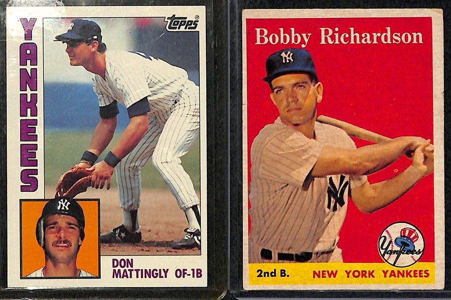 Lot of (22) 1958-2000s New York Yankees Cards w. Thurman Munson & Don Mattingly Rookie Cards
