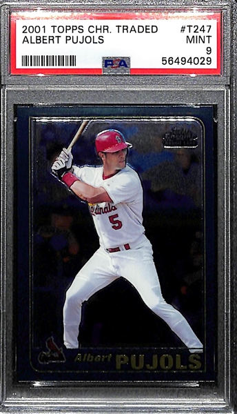 2001 Topps Chrome Traded Albert Pujols Rookie Card Graded PSA 9 Mint