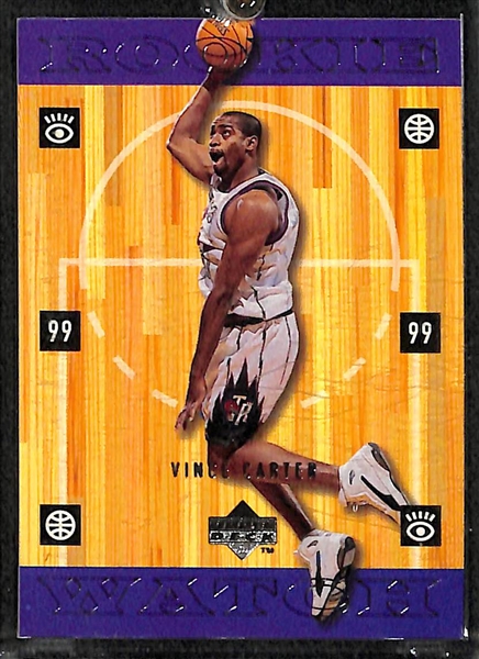 1997-98 Topps Chrome Tracy McGrady Rookie & (2) 1998-99 Vince Carter Rookies (Rookie Watch & Skybox Premium)