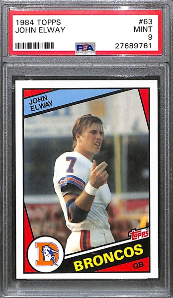 1984 Topps John Elway Rookie #63 Graded PSA 9 Mint