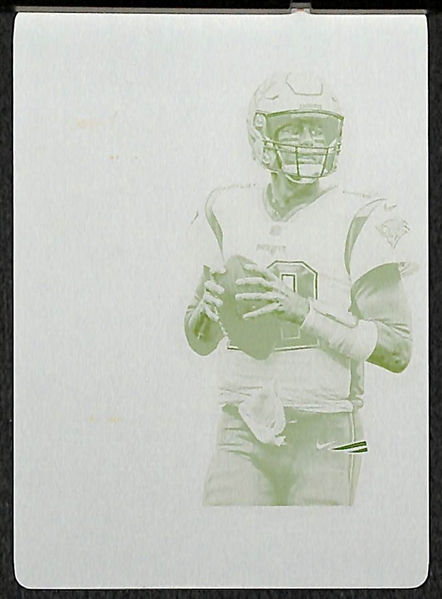 2020 Panini Elite Tom Brady Spellbound Printing Plate #ed 1/1 - Original Yellow Printing Plate!