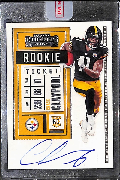 2020 Steelers Lot - Chase Claypool Contenders Autograph Rookie #120, Minkah Fitzpatrick Panini One Autograph  #11/25