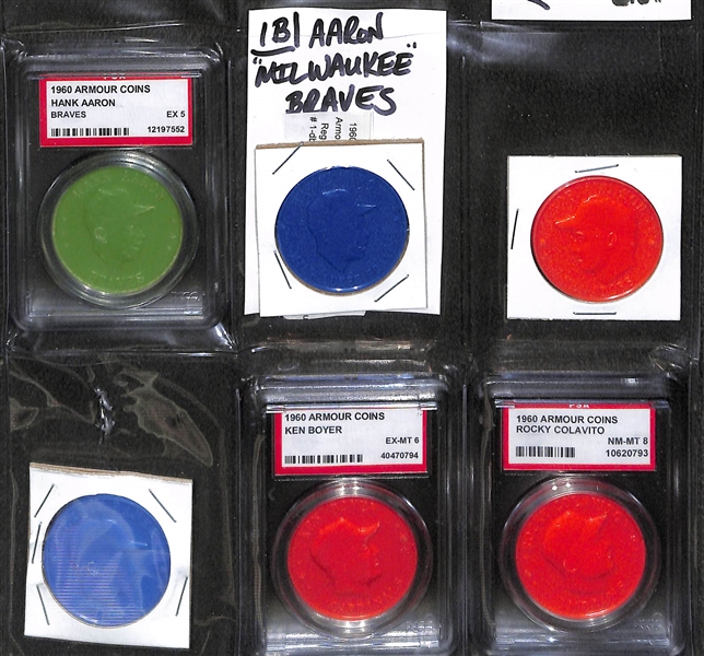 1960 Armour Coins Complete Set of 20 & 3 Variations w. an Extra Mantle Coin - 24 Total Coins