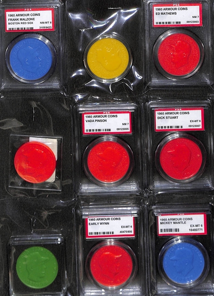 1960 Armour Coins Complete Set of 20 & 3 Variations w. an Extra Mantle Coin - 24 Total Coins