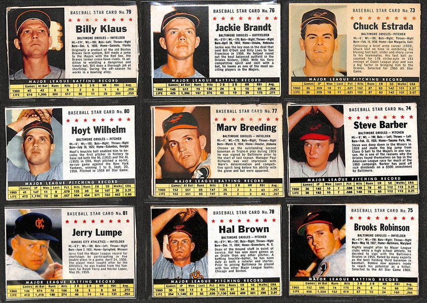 1961 Post Cereal Baseball Card Complete Set of 200 Cards w. Maris & Mantle