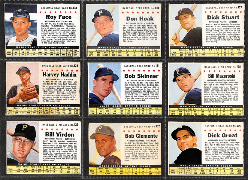 1961 Post Cereal Baseball Card Complete Set of 200 Cards w. Maris & Mantle