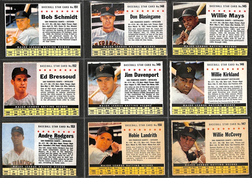 1961 Post Cereal Baseball Card Complete Set of 200 Cards w. Maris & Mantle