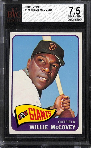 (4) Topps Graded Cards - 1965 McCovey BVG 7.5, 1966 Clemente/Aaron/Mays BVG 6, 1967 Killebrew BVG 6, 1967 McCarver BVG 7.5