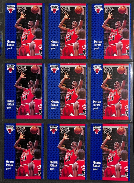 Over 255 Michael Jordan Cards w. Inserts and Non-Licensed Cards, Inc. 1989 Fleer Sticker, (2) 1990 Fleer Stickers, +