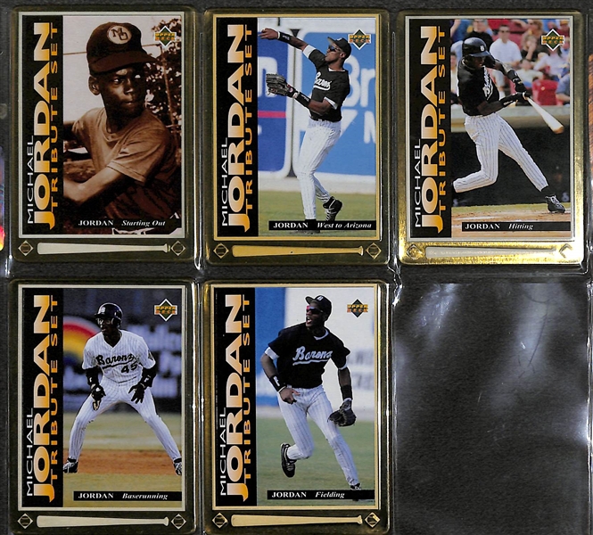 Over 255 Michael Jordan Cards w. Inserts and Non-Licensed Cards, Inc. 1988 Fleer Sticker, Total D Insert, +