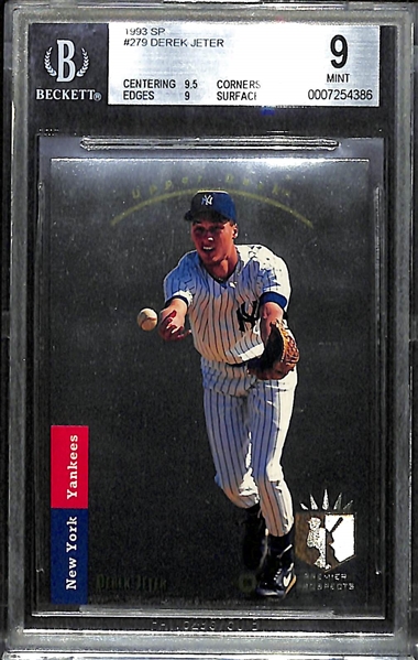 1993 SP Derek Jeter #279 Foil Rookie Card Graded BGS 9 Mint