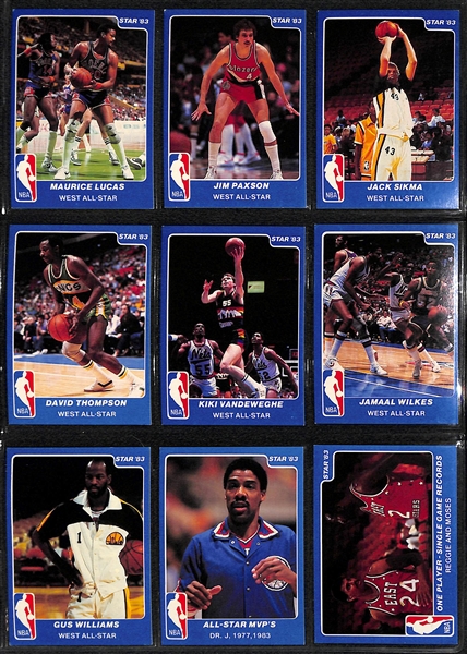 Over 130 Basketball Cards 1980s-90s w. (30) 1983 Star Cards & (31) Staring Lineup Cards (Dr J., Bird, Magic, Wilt, +)