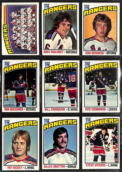 2 Hockey Binders - (1) w. Mostly 1970s Cards (1976 Partial Set w. Trottier RC) and (1) Philadelphia Flyers Collection (70+ Cards, 10 Autographs, +)