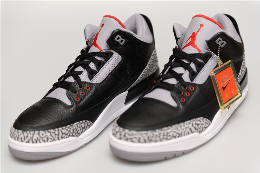 2018 Nike Air Jordan 3 Retro OG Black Cement - Size 13 (Jordan's Actual Size)
