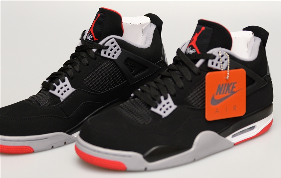 2018 Nike Air Jordan 4 Retro Black Cement Bred - Size 13 (Jordan's Actual Size)