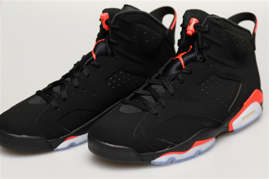 2018 Nike Air Jordan 6 Retro Black Infrared - Size 13 (Jordan's Actual Size)