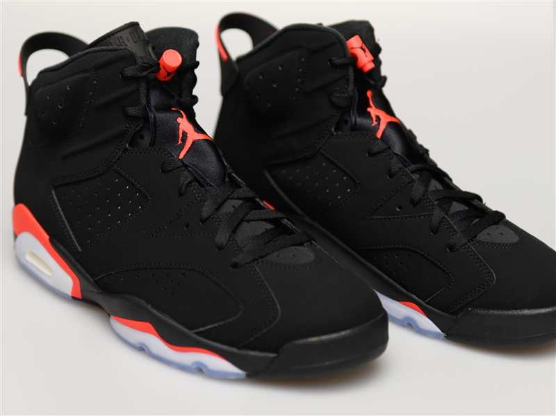 2018 Nike Air Jordan 6 Retro Black Infrared - Size 13 (Jordan's Actual Size)