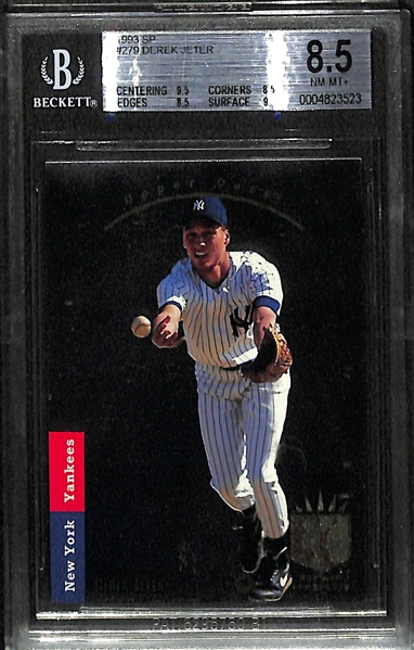 1993 SP Derek Jeter #279 Foil Rookie Card Graded BGS 8.5 