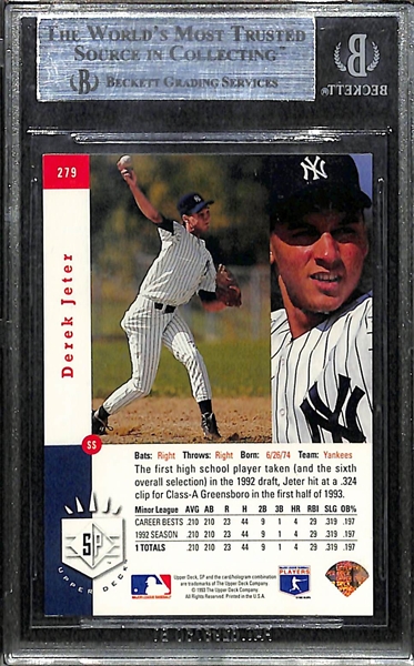 1993 SP Derek Jeter #279 Foil Rookie Card Graded BGS 8.5 