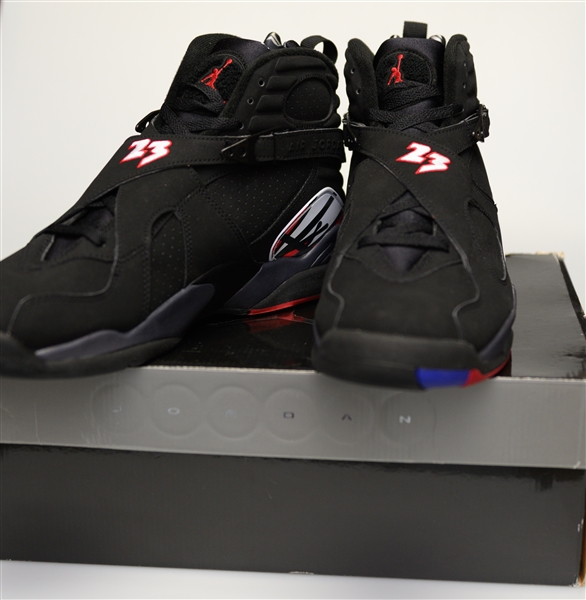2007 Nike Air Jordan 8 Retro Playoffs w. Limited Edition Michael Jordan Card - Size 13 (Jordan's Actual Size)