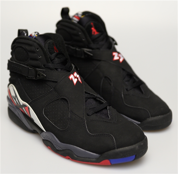 2007 Nike Air Jordan 8 Retro Playoffs w. Limited Edition Michael Jordan Card - Size 13 (Jordan's Actual Size)