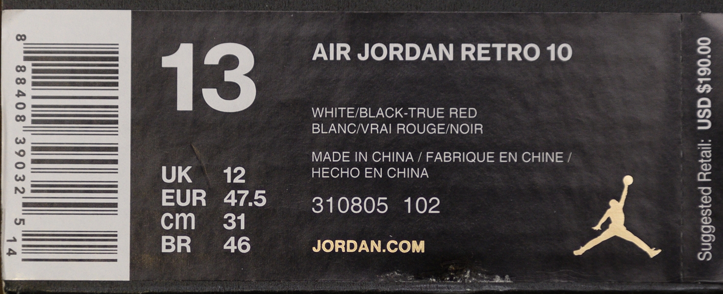 2015 Nike Air Jordan 10 Retro Chicago Double Nickel - Size 13 (Jordan's Actual Size)