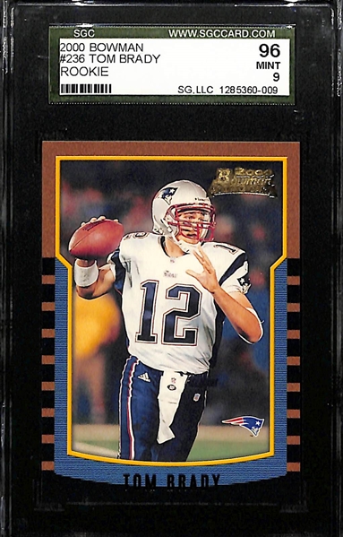 2000 Bowman Tom Brady #236 Rookie Card Graded SGC 9 Mint