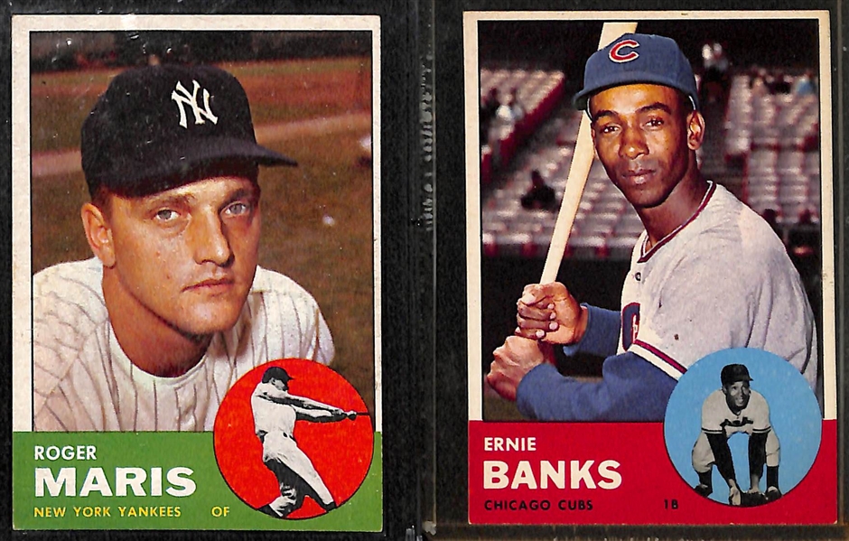 (10) Vintage Baseball Stars lot including 1963 Gaylord Perry Rookie, (2) 1963 Bob Gibson, 1967 Roger Maris