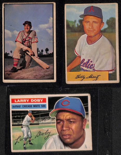 Lot of (150+) Different 1953-1956 Bowman & Topps Baseball Cards