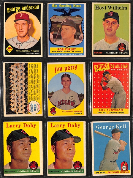 Lot of (200) Assorted 1957-59 Topps Baseball Cards w. (3) 1959 Special Roy Campanella Cards
