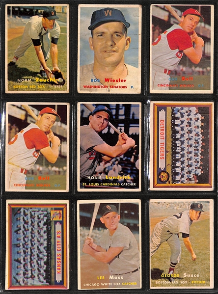 Lot of (200) Assorted 1957-59 Topps Baseball Cards w. (3) 1959 Special Roy Campanella Cards