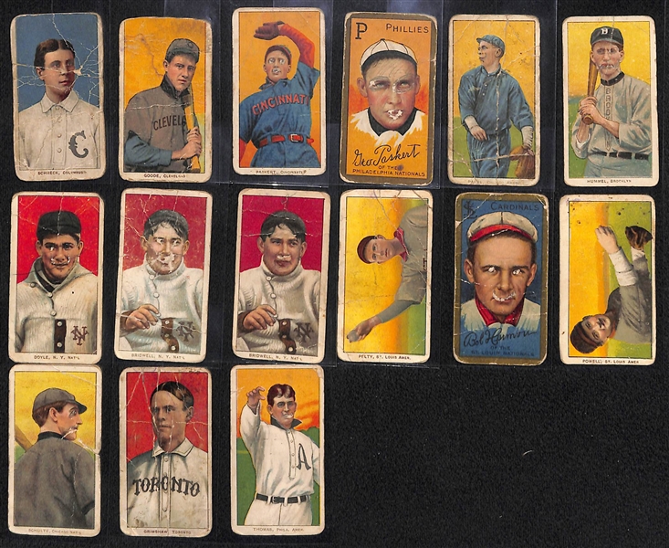 Lot of (15) 1909-11 T206 cards w/ Piedmont, Sweet Caporal and Polar Bear Backs