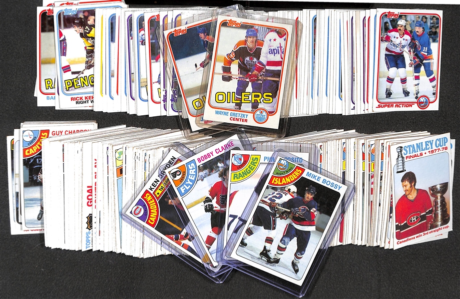 1978-79 Topps Hockey Set (Missing 1 Common Card) & 1981-82 Topps Hockey Set (Missing 3 Checklists) - Both Near Complete