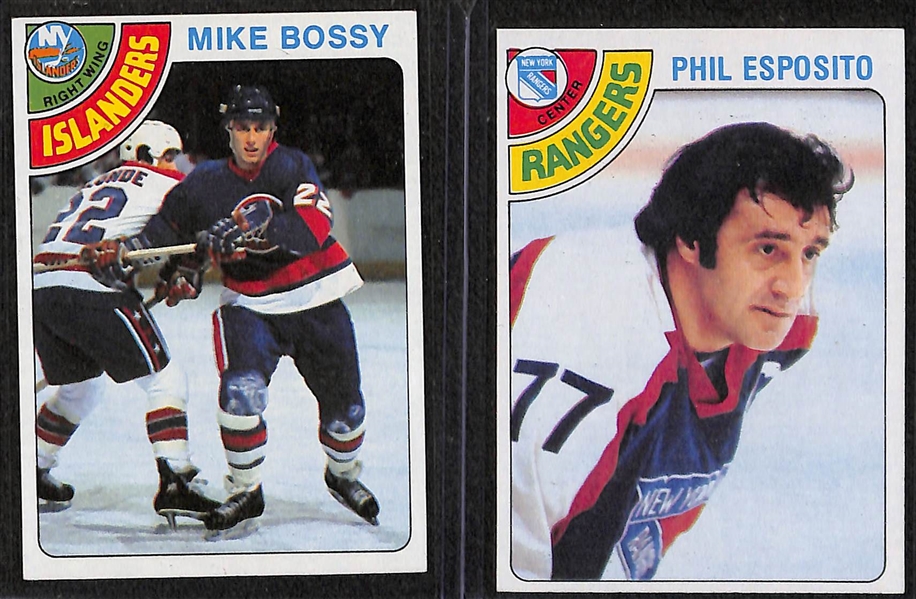 1978-79 Topps Hockey Set (Missing 1 Common Card) & 1981-82 Topps Hockey Set (Missing 3 Checklists) - Both Near Complete