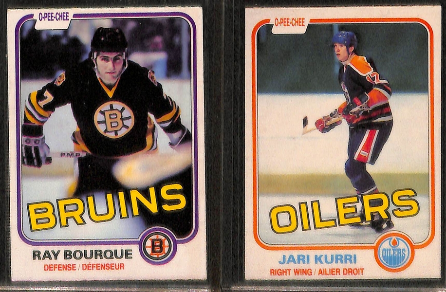 1981-82 O-Pee-Chee Near Complete Hockey Set - Missing 3 Common Cards
