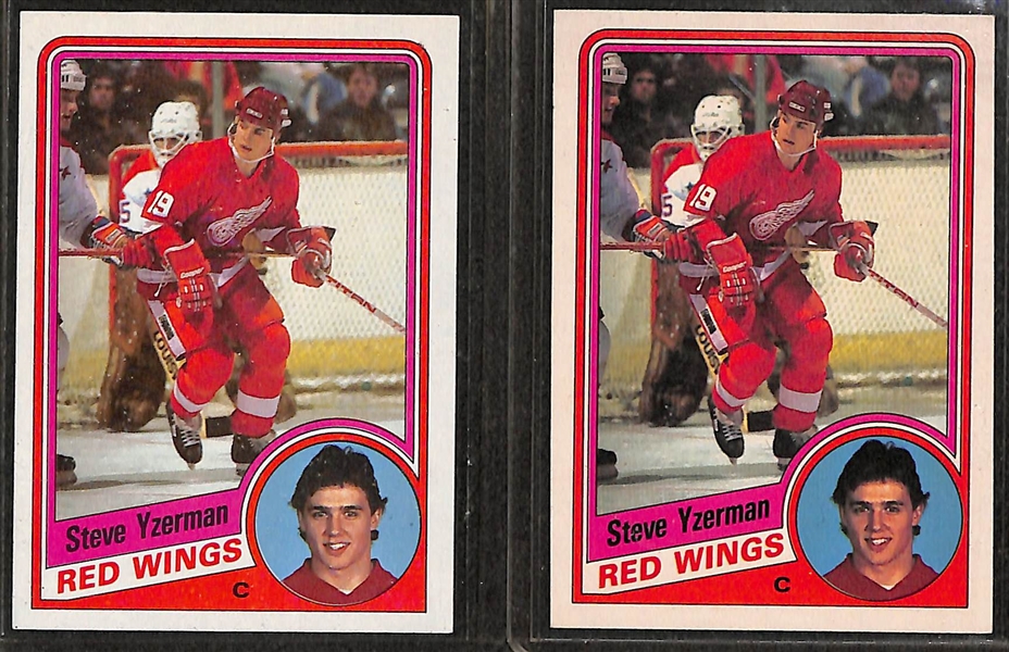 Lot of (2) 1984-85 Hockey Near Complete Sets - O-Pee-Chee & Topps - Missing 4 Total Common Cards
