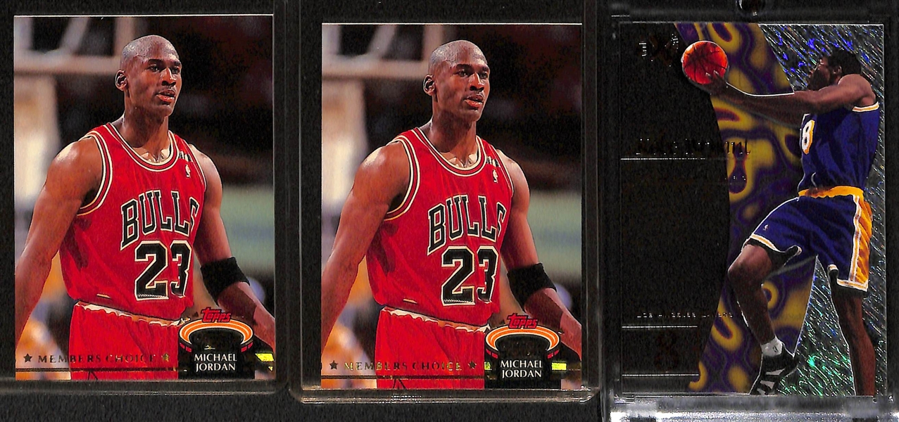 (27) Basketball Cards w. (3) 1986 Fleer (Dominique Wilkens, Clyde Drexler, Isaiah Thomas), Shaquille O'Neal Rookie Inserts, & Stars/Inserts/Rookies (inc. M. Jordan and Kobe Bryant)