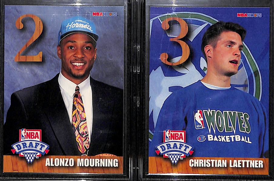 Lot of (16) Basketball Rookie Cards w. (5) UD Trade Shaquille O'Neal, 1988 Fleer John Stockton, (2) NBAHoops David Robinson Rookies, +