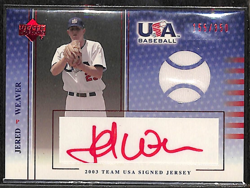 Lot of (15) Upper Deck USA Baseball Autographed Rookie Cards w. Justin Verlander and (2) Jered Weaver