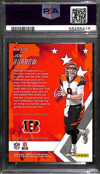 2020 Panini Rookies & Stars Joe Burrow #101 Gold Version #7/10 Graded PSA 10
