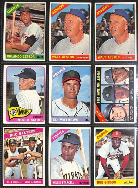 Lot of (36) Different 1952-1966 Bowman & Topps Baseball Star Cards w. 1958 Topps #1 Ted Williams