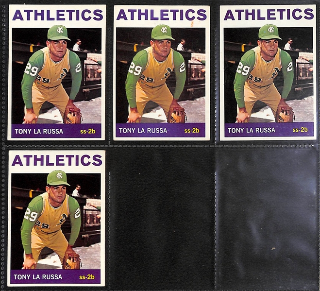 Lot of (500+) Assorted 1964 Topps Baseball Cards w. Carl Yastrzemski x5 & Willie Stargell (2nd year)