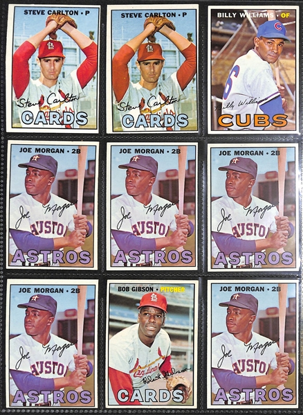 Lot of (500+) Assorted 1967 Topps Baseball Cards w. Bob Gibson & Steve Carlton x2