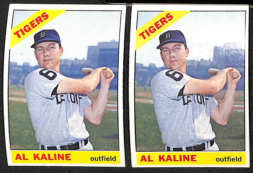 Lot of Approximately (400) Assorted 1966 Topps Baseball Cards w. Hank Aaron & Ferguson Jenkins RC x2