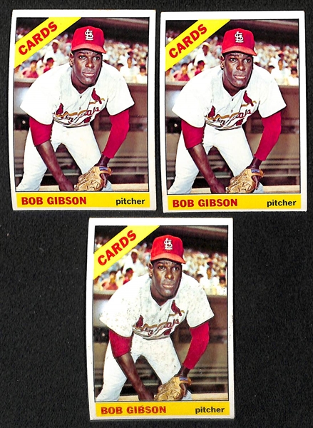 Lot of Approximately (400) Assorted 1966 Topps Baseball Cards w. Hank Aaron & Ferguson Jenkins RC x2