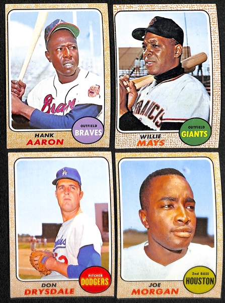 Lot of (250+) 1967-68 Topps Baseball Cards w. 1967 Willie Mays & 1967 Pete Rose x2