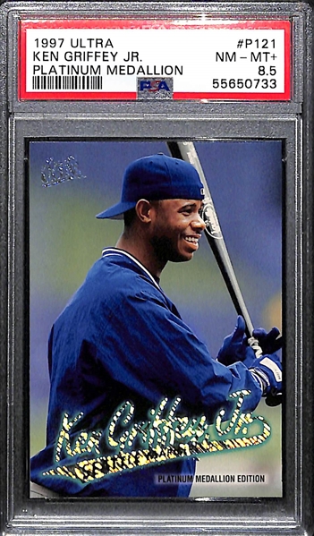 Rare Platinum Medallion 1997 Ultra Ken Griffey Jr. #P121 Graded PSA 8.5