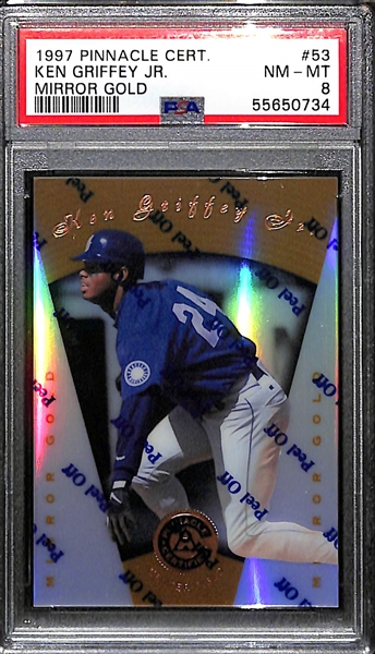 1997 Pinnacle Certified Ken Griffey Jr. Mirror Gold #53 Graded PSA 8 NM-MT
