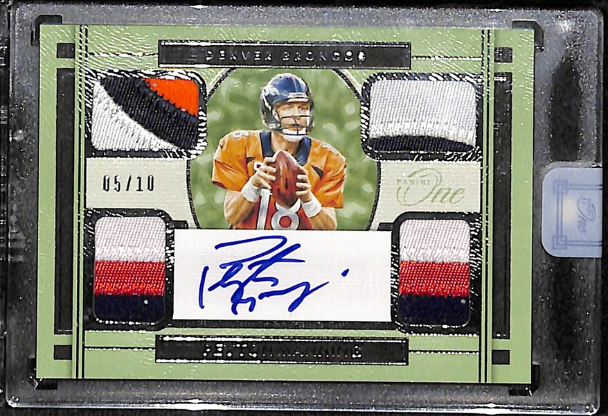 2020 Panini One Peyton Manning Quad Patch Autograph #ed 5/10