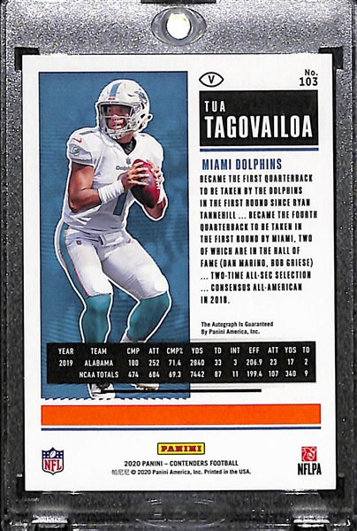 2020 Contenders Tua Tagovailoa Rookie Ticket Autograph